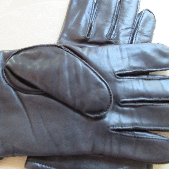 Mens Brown leather gloves - Picture 4 of 8